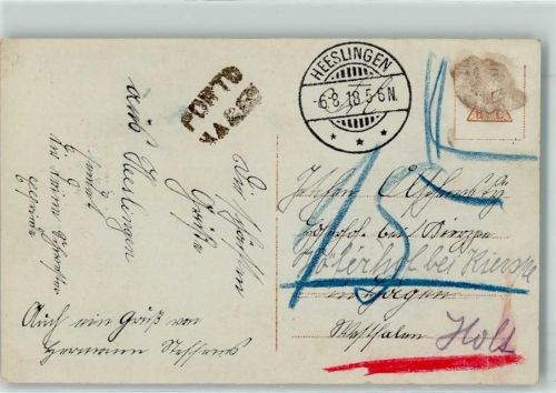 27404 W2730 Heeslingen 1918 - Nachporto