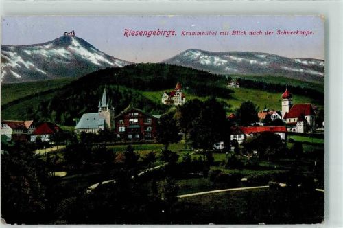 Krummhübel 1913 Schneekoppe Kirche Riesengebirge