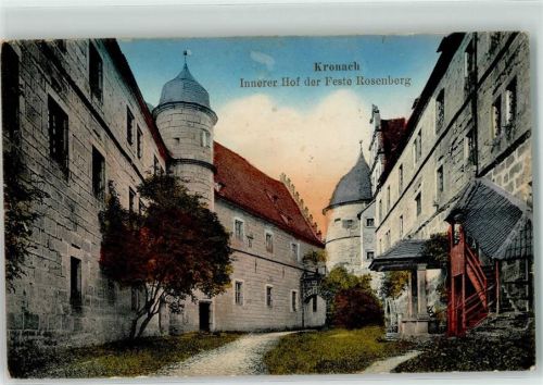 Kronach 1916 Innerer Hof der Feste Rosenberg