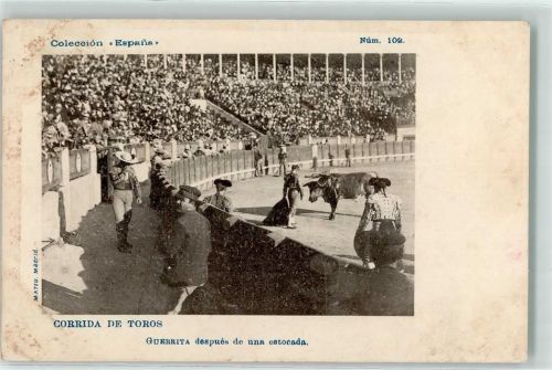 Madrid 1905 Corrida de Toros Guerrita despues de una estocada Ort lt. Stempel