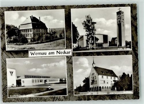 Wernau Rathaus Großwäscherei Schloß Kath. Kirche