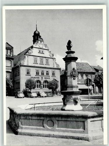 Rodach Brunnen VW Käfer Sparkasse Marktplatz