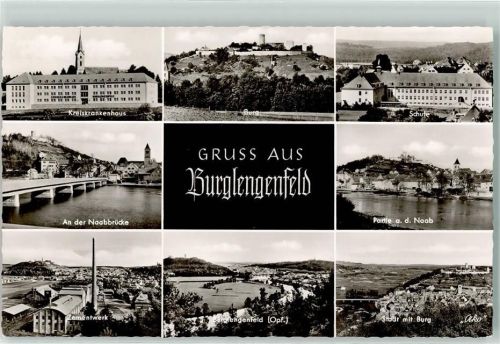 Burglengenfeld Kreiskrankenhaus Burg Schule Zementwerk Naabbrücke Fabrik Kirche
