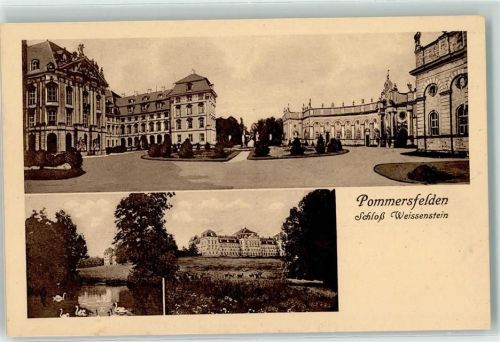 Pommersfelden Schloß Pommersfelden Park Schwannenteich Rehe