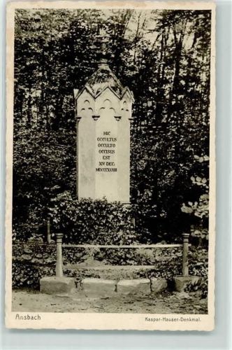 91522 W8800 Ansbach , Mittelfr - Kasper Hauser Denkmal