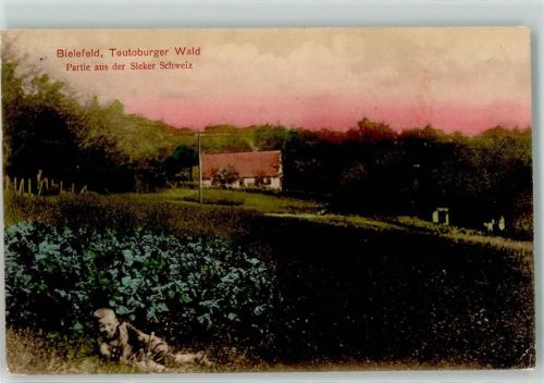 Bielefeld 1913 Sieker Schweiz Bahnpoststempel