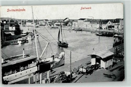 Swinemünde Bollwerk Schiff Boot Ostseebad