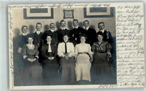 Plauen 1907 Gruppenfoto Ort lt. Stempel