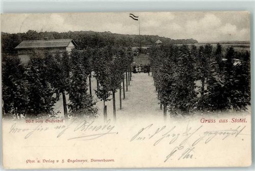 27612 W2854 Stotel 1898 - Blick vom Grafenhof Gruss Fahne