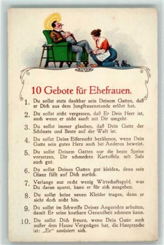 10 Gebote für Ehefrauen AK