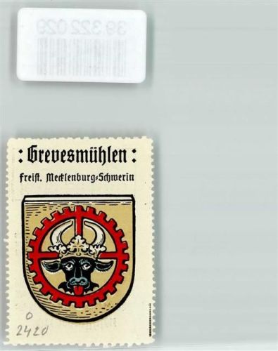 Grevesmühlen Vignette Wappen Freistaat Mecklenburg Schwerin