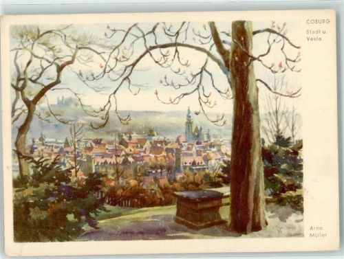 Coburg Stadt Veste Coburg Moritzkirche Aussichtsplatz Ruhebank von Arno Müller