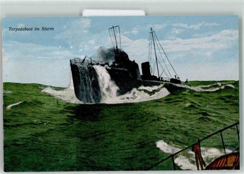 Torpedoboot im Sturm