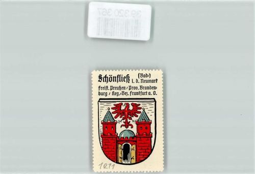 Bad Schönfließ Wappen Kaffee Hag Nr. 51 ca. 1920-1940 Burg Adler