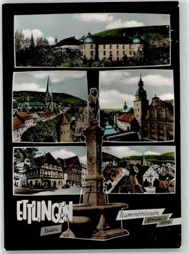 Ettlingen Narrenbrunnen Schloss Herz Jesu Kirche