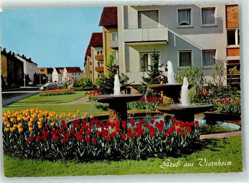 Viernheim Springbrunnen Tulpen