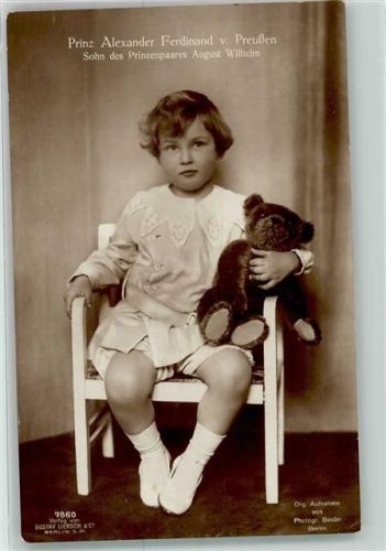 Prinz Alexander Ferdinant mit Teddybär