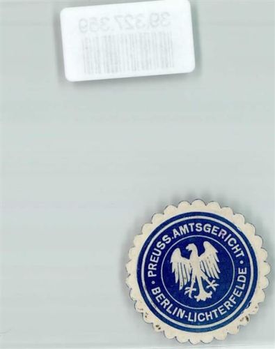 Lichterfelde Preuss. Amtsgericht Berlin Lichterfelde