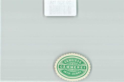 Cämmerei Postwesen Gemeinde Cämmerei Amtsh. Grimma