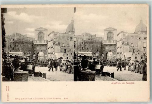 80100 Napoli Stereo AK Marktszene
