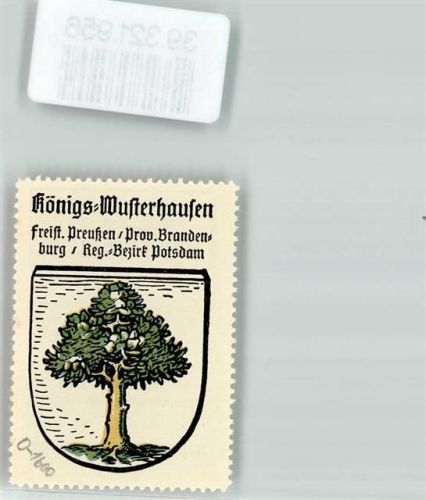 Königs Wusterhausen Vignette Wappen Freist. Preußen Prov. Brandenburg Reg. Bezirk Potsdam