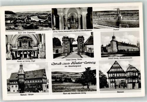 Höxter Schloß Corvey Rathaus Schwimmbad Kirchenorgel