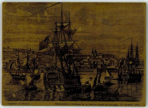 Lisboa 1807 Vignette La Breton Embarquement a Lisbonne de la famille royal de Portugal