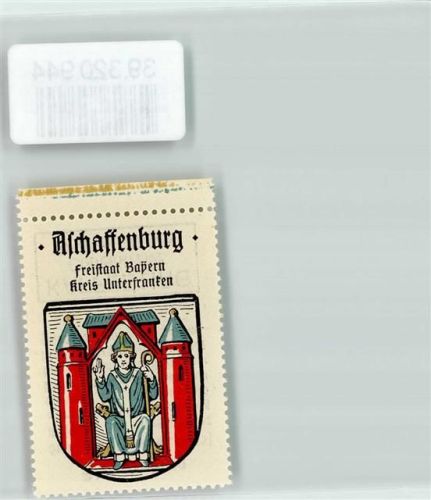 Aschaffenburg Wappen Kaffee Hag Nr. 5 ca. 1920-1940 Hl. Martin Bischofstab