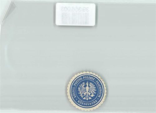 Königsberg Königl. Preuss. Polizei Praesisidium Königsberg
