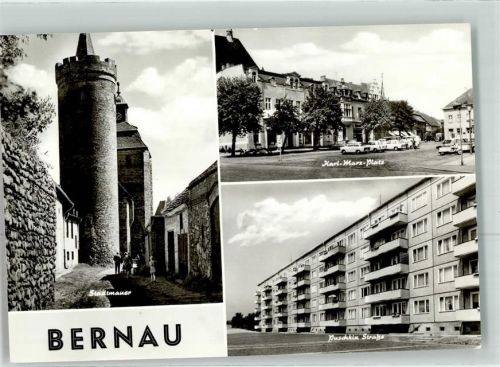 Bernau Stadtmauer Karl-Marx-Platz Puschkin Straße