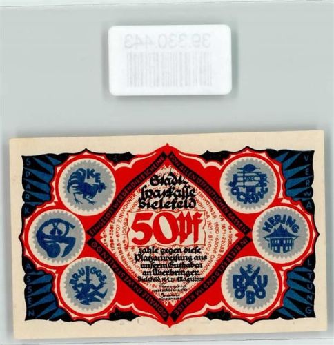 Bielefeld 1921 Notgeld Stadtsparkasse Bielefeld 50 Pfennig E Schmidtken 700 Jahrfeier Nr. 262879