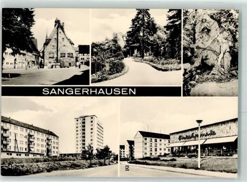 Sangerhausen Marktplatz Rosarium Hochhaus