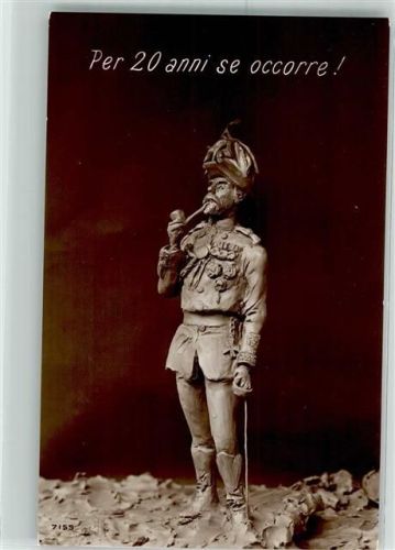 Skulptur Soldat Pfeife Per 20 anni se occorre
