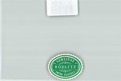 Rödlitz Postwesen Gemeinde Rödlitz Amtsh. Glauchau