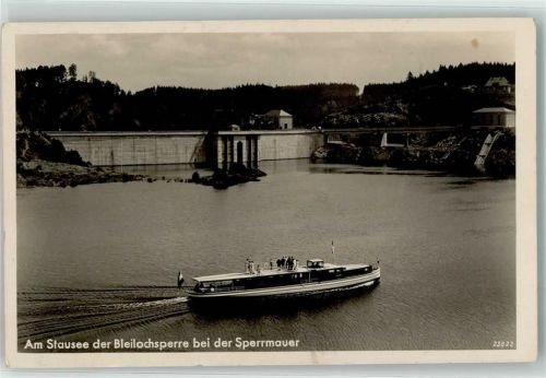 Saalburg Stausee Bleilochsperre Sperrmauer Ausflugsschiff