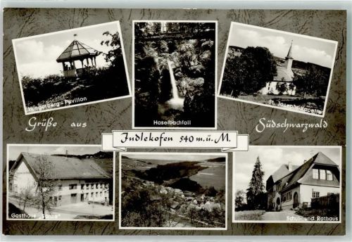 Indlekofen Haselbachfall Gasthaus Sonne Schul- und Rathaus