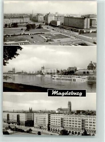 Magdeburg Otto-von-Guericke-Straße Elbufer Fahrgastschiff Wilhelm-Pieck-Allee