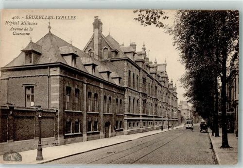 Elsene Hospital Militaire Avenue de la Couronne Straßenbahn Oldtimer