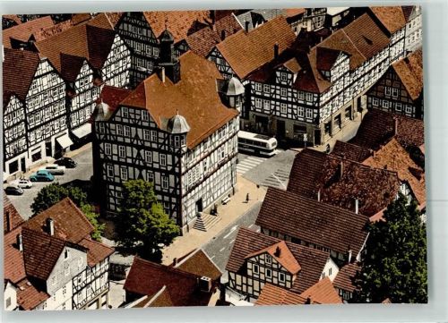 Melsungen Fachwerk-Rathaus Fliegeraufnahme