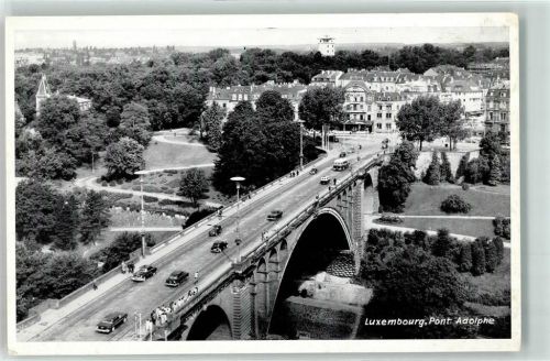 Luxembourg Pont Adolphe Brücke Auto Omnibus Turm