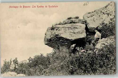 Beaune 1913 Montagne de Beaune Les Roches de Rochetain Mann Frau Felsen