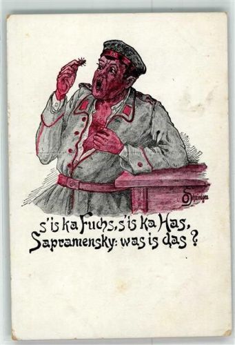 Soldat Wanze Spruch sign.Schmiedgen