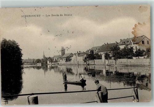 Audincourt 1905 les Bords du Doubs Boot