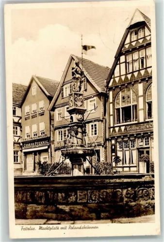 Fritzlar Marktplatz Rolandsbrunnen Gasthaus