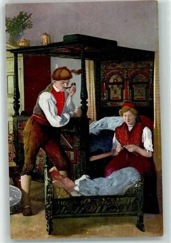 Häusliches Glück Baby Wiege Pfeife Verlag Zieschank Nr.355