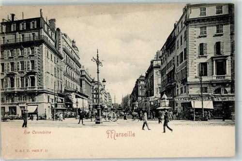 Marseille Rue Cannebiere Tabak Coiffeur