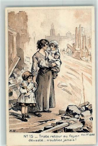 1919 Frankreich Traurige Heimkehr Nr.15 sign.A.H.