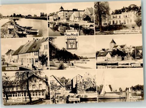 Plau Wasserstraße Am Kanal Seelust-Waldheim Erholungsheim Otto Brass
