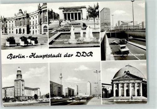 Berlin, unsortiert Kommonde Unter den Linden Mahnmal für die Opfer des Faschismus u. Militarismus Autotunnel a. Alexanderplatz Frankfurter Tor Karl Marx Allee St. Hedwigs Kathedrale