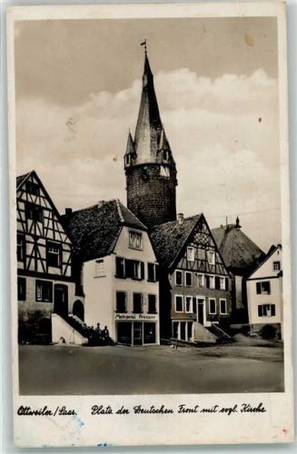 Ottweiler Platz der Deutschen Front Ev. Kirche WK II